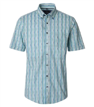 Casa Moda overhemd Casual Fit streep print, blw/gr