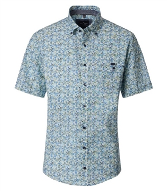 Casa Moda short overhemd Casual Fit print, blw/gr