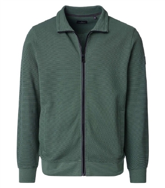 Casa Moda Cardigan vest met rits, olijfgroen