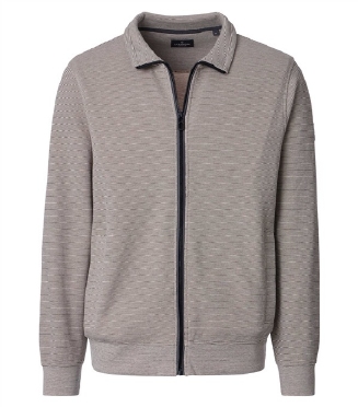 Casa Moda Cardigan vest met rits, beige