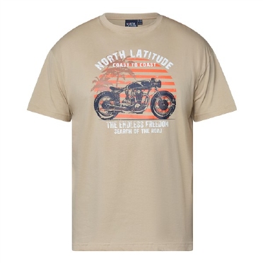 North Latitude T-shirt 'Coast to Coast', sand