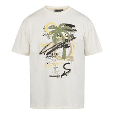 North Latitude T-shirt print 'High wave', off-white