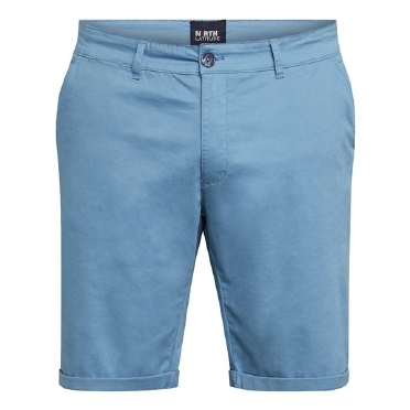North Latitude Chino shorts m. stretch, mid blue