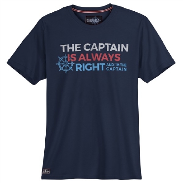 Redfield t-shirt 'The Captain is always right', navy