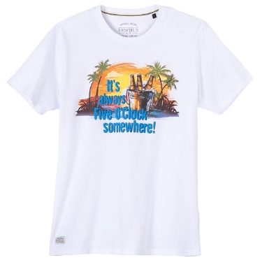 Redfield t-shirt 'It's always Five O'Clock', wit