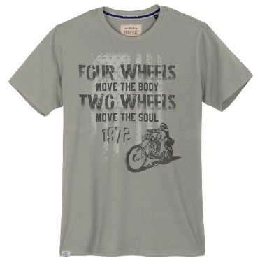 Redfield t-shirt print 'Four Wheels', dove grey