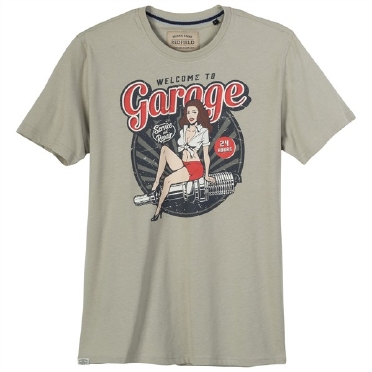 Redfield t-shirt print 'Garage', dove grey