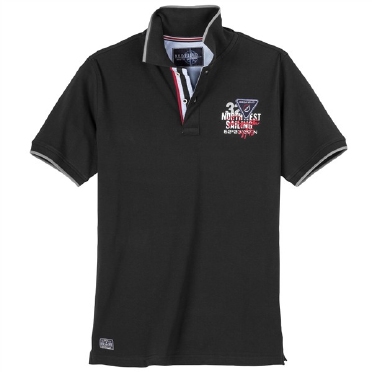 Redfield Polo 'Northwest Sailing', zwart