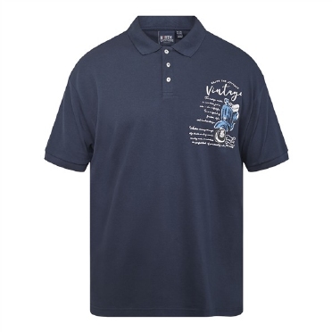 North Latitude polo pique 'Vintage Scooter', navy