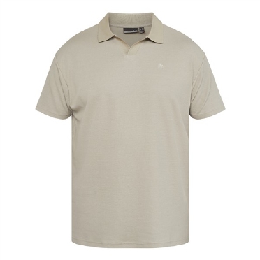 North Latitude polo m. V-neck split, uni sand