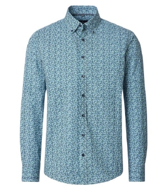 Casa Moda overhemd Casual Fit, blauw-groen