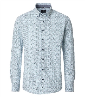 Casa Moda overhemd Casual Fit, blue-green dots