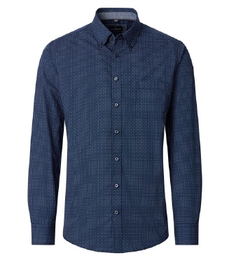 Casa Moda overhemd Casual Fit, navy dots