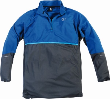 Sportshirt m. lange mouw, blauw-grijs