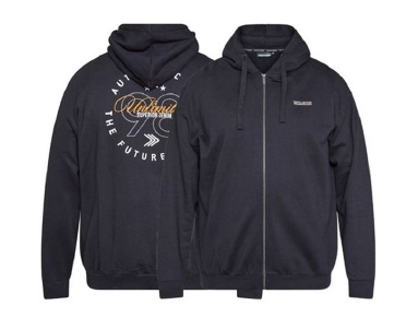 North Latitude Hoody vest m. rugprint, zwart