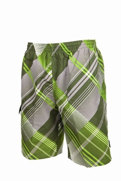 Zwemshort streepruit, grijs/groen