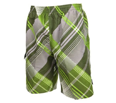 Zwemshort streepruit, grijs/groen