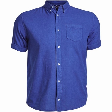 North 56°4 unicolor shirt korte mouw, blauw