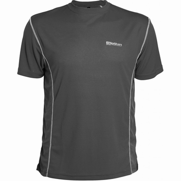 Sportshirt, effen antraciet