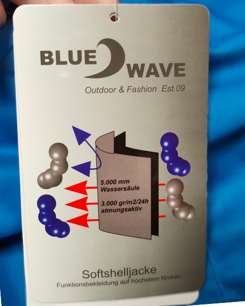 Blue Wave Softshell jas afritsbare mouwen, navy blue