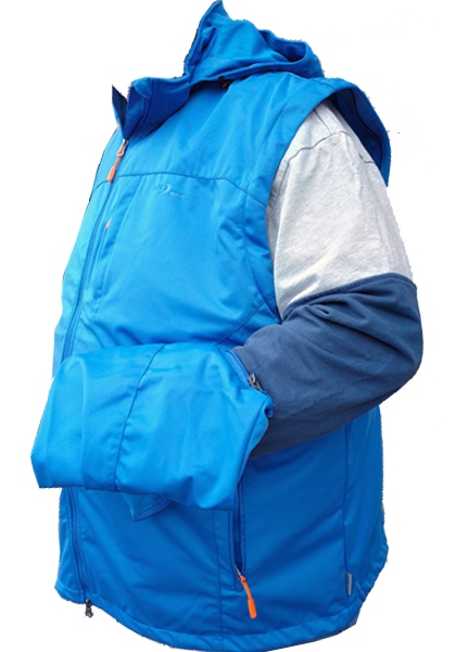 Blue Wave Softshell jas afritsbare mouwen, royal blue