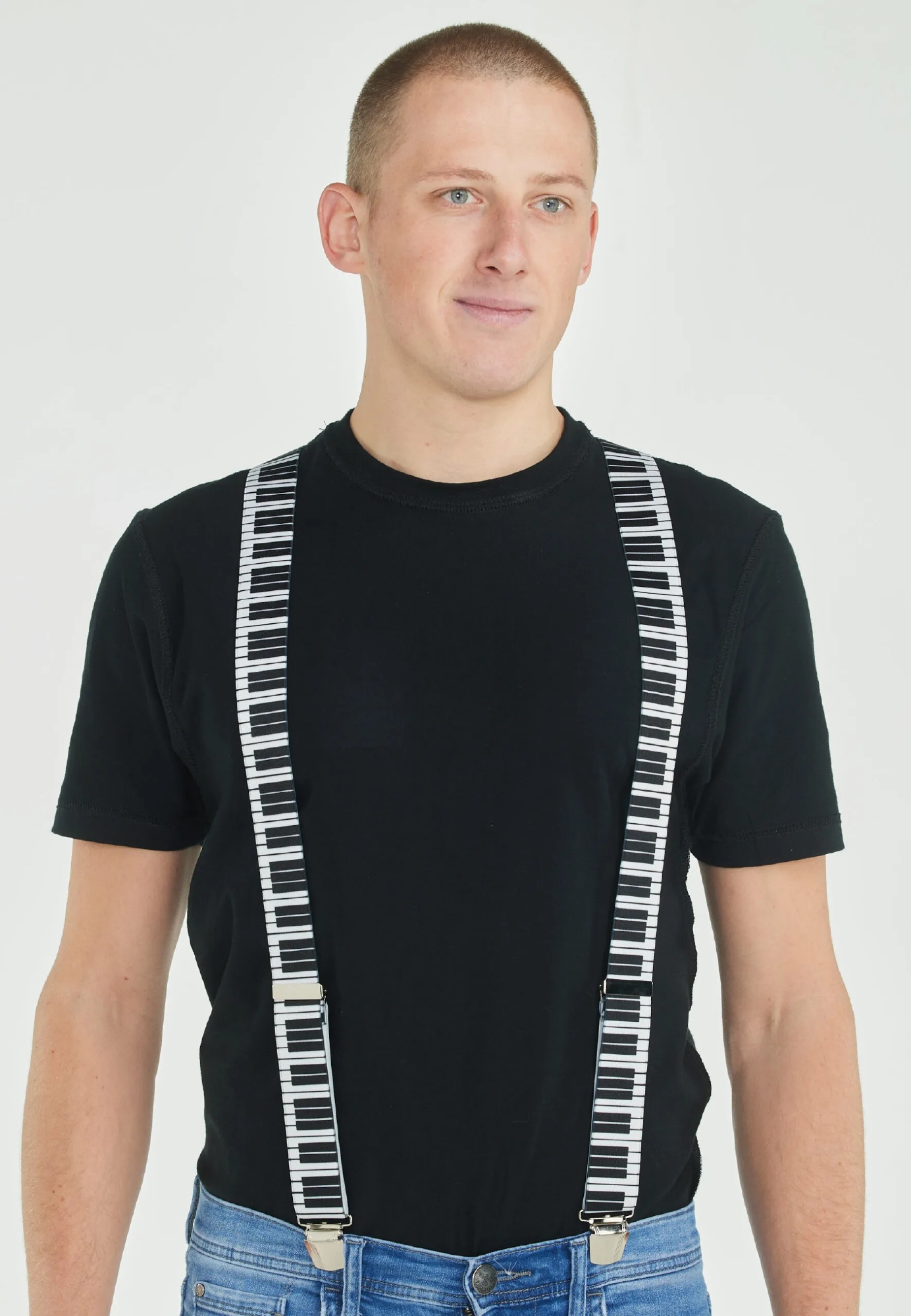 Bretels in Y-vorm met clips, design muziek