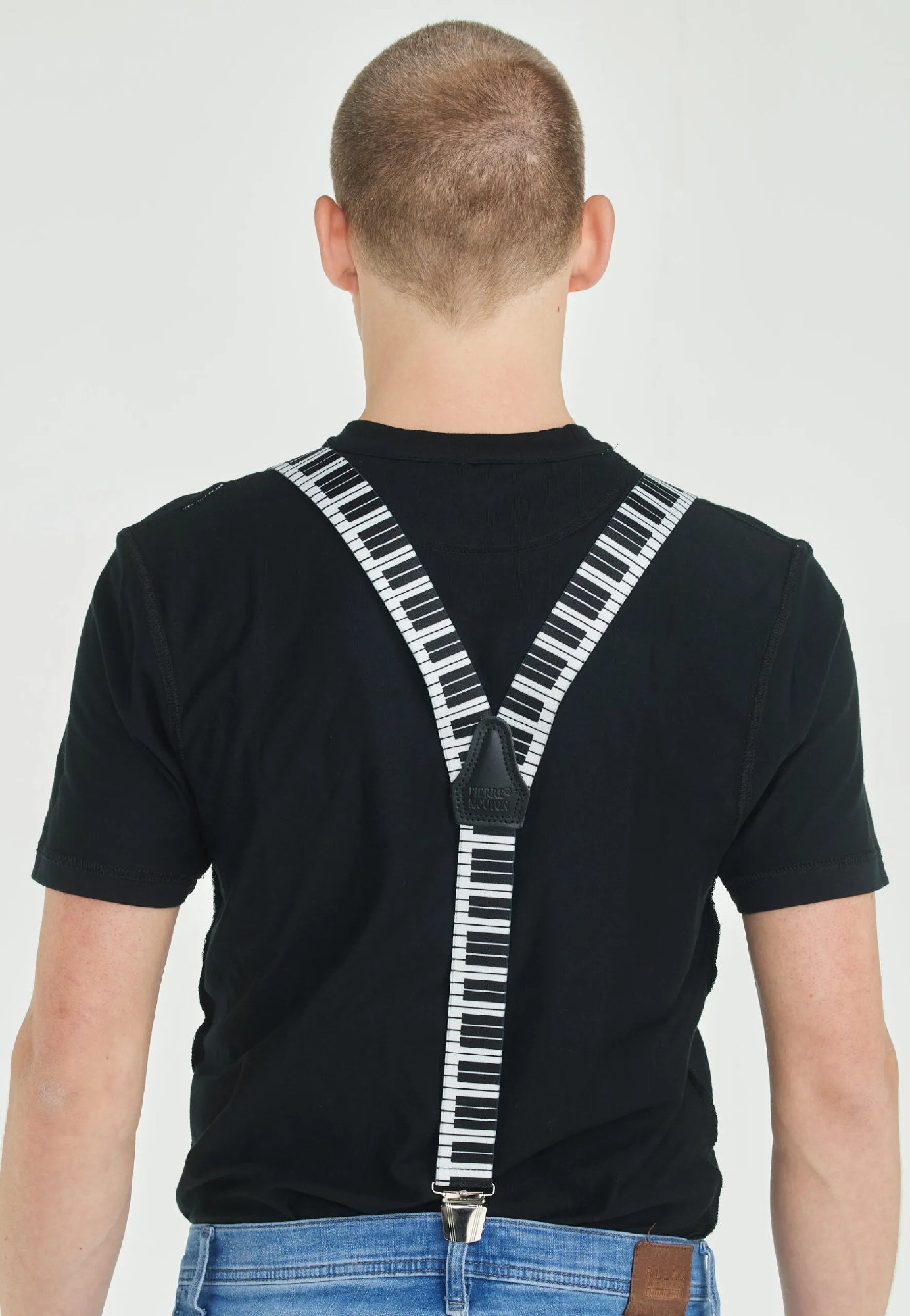 Bretels in Y-vorm met clips, design muziek