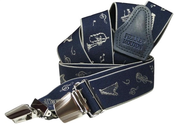 Bretels in Y-vorm met clips, design muziek
