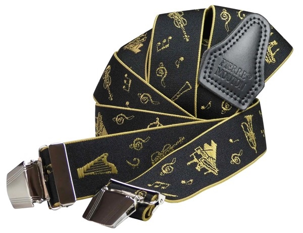 Bretels in Y-vorm met clips, design muziek