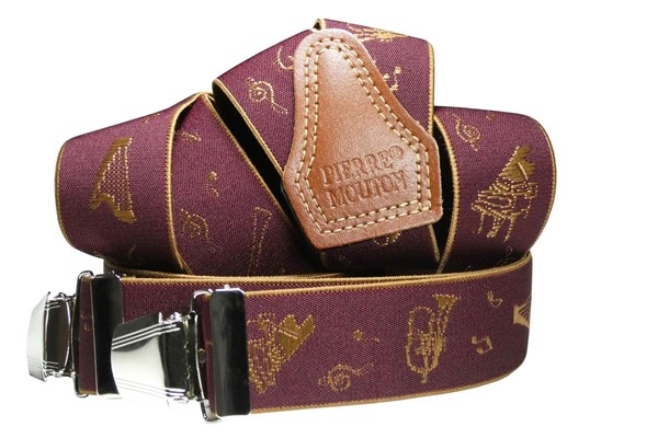 Bretels in Y-vorm met clips, design muziek