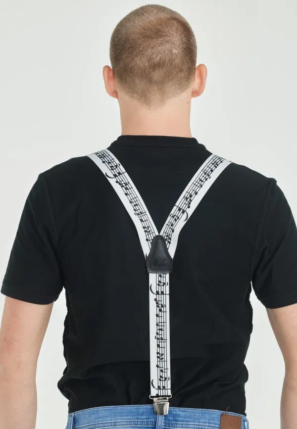 Bretels in Y-vorm met clips, design muziek