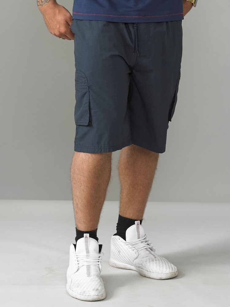 Cargo shorts 'NICK' m. elastisch boord, navy blauw