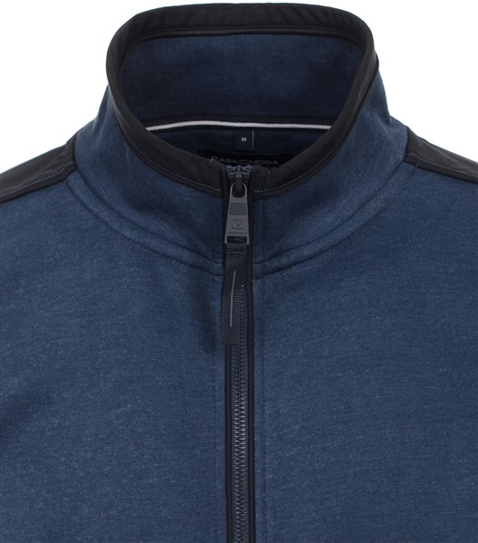 Casa Moda Cardigan vest met rits, aqua blauw