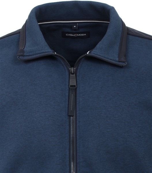Casa Moda Cardigan vest met rits, blauw