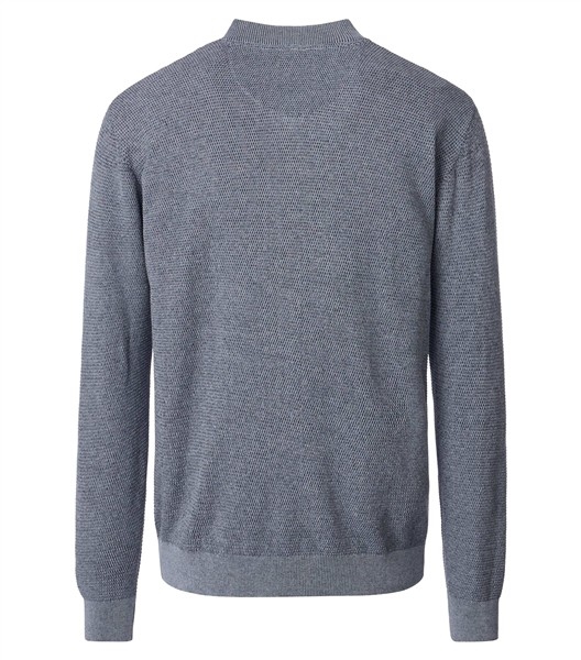 Casa Moda Cardigan vest met rits, grijsblauw