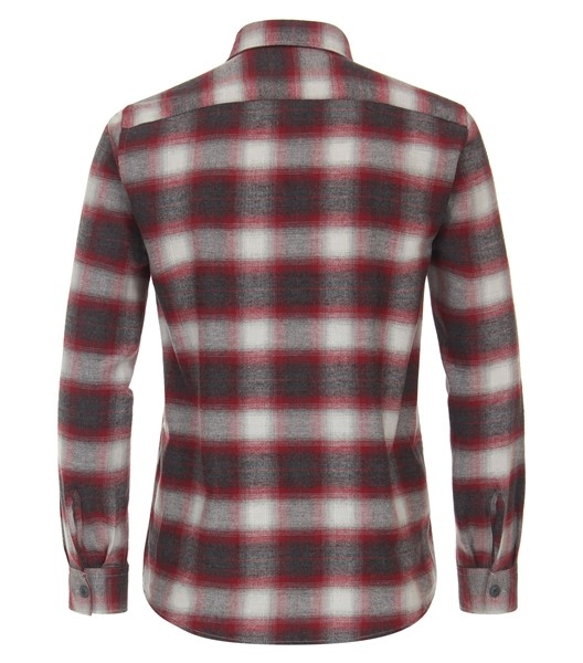 Casa Moda flanel overhemd, rood geblokt