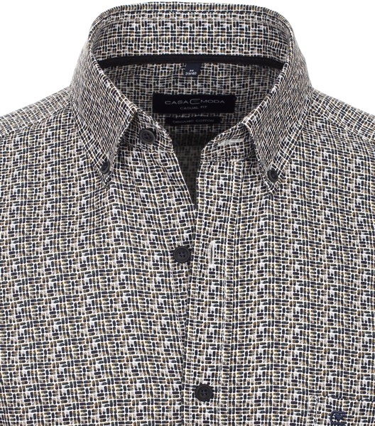 Casa Moda Kent overhemd Casual Fit, bruin