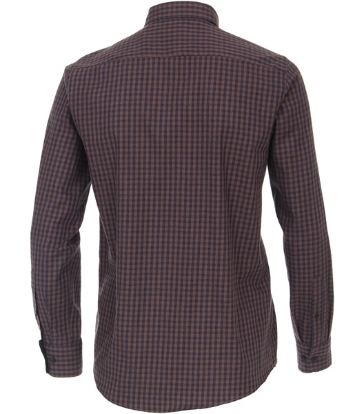 Casa Moda Kent overhemd Casual Fit, bruin/blauw