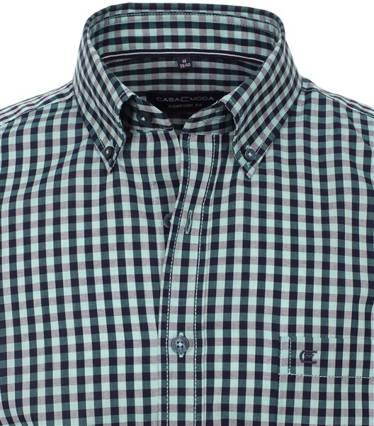 Casa Moda Kent overhemd Comfort Fit, karo groen