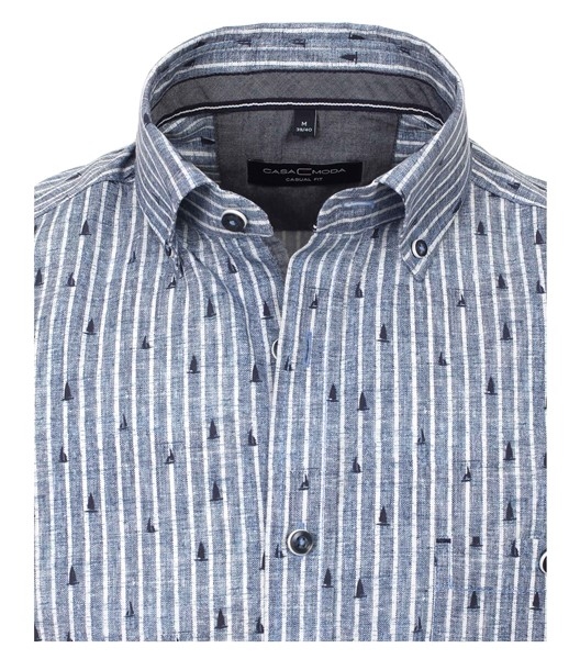 Casa Moda Kent overhemd KM Casual Fit, navy streepje