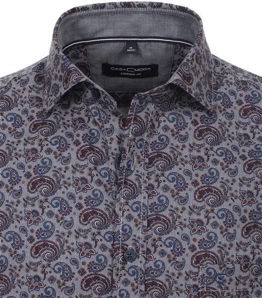 Casa Moda Kent overhemd LM Comfort Fit, paisley motief