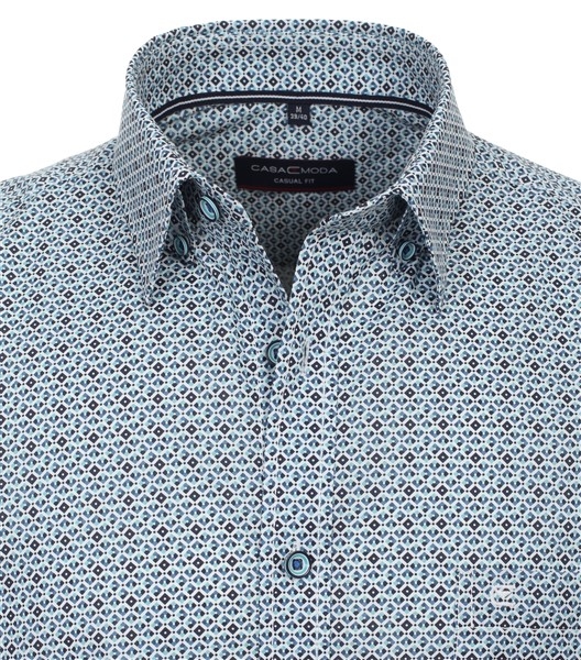 Casa Moda overhemd Casual Fit , blauwe blokjes