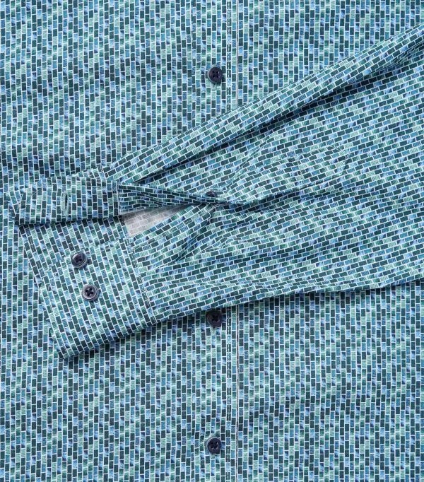 Casa Moda overhemd Casual Fit, blauw-groen