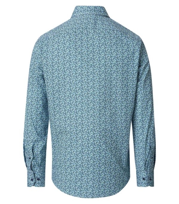 Casa Moda overhemd Casual Fit, blauw-groen