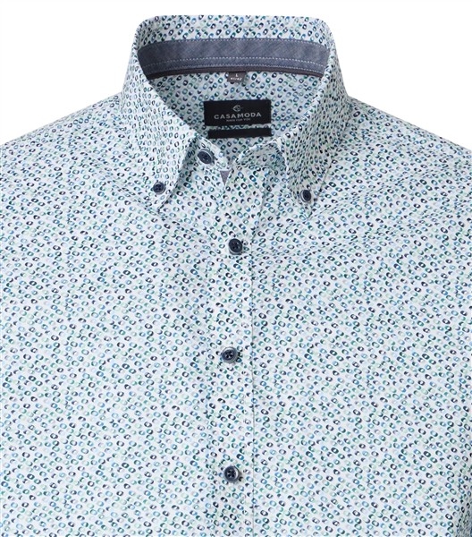 Casa Moda overhemd Casual Fit, blue-green dots