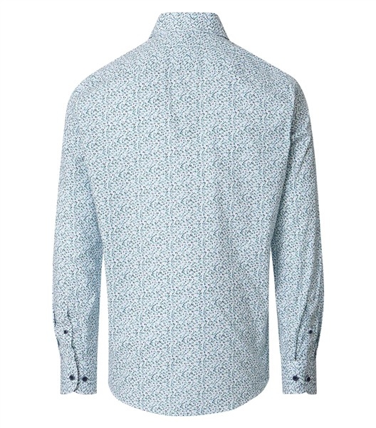 Casa Moda overhemd Casual Fit, blue-green dots