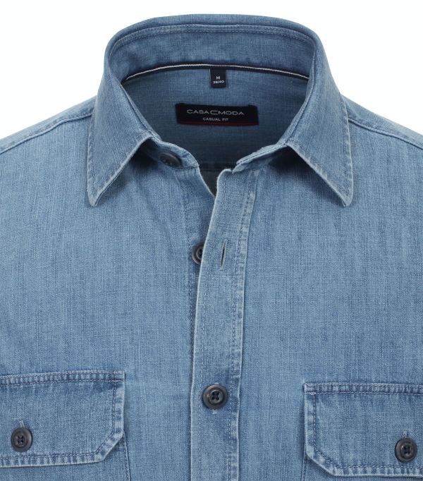 Casa Moda overhemd Casual Fit, denim blauw