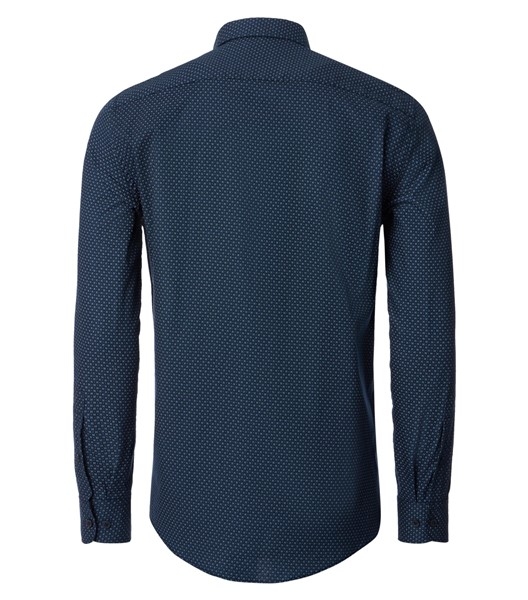 Casa Moda overhemd Casual Fit, fijn printje blauw