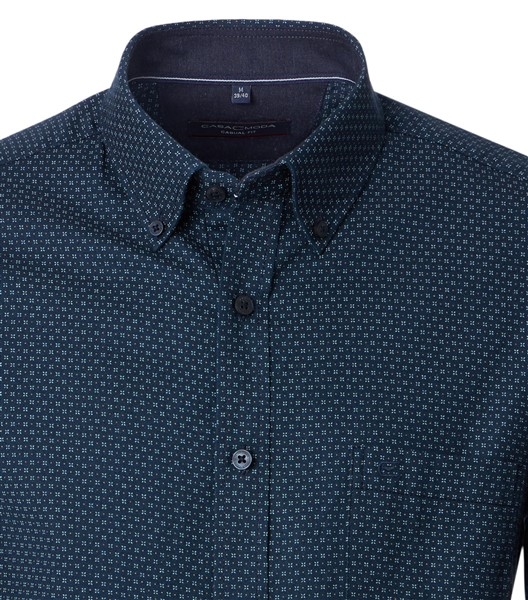 Casa Moda overhemd Casual Fit, fijn printje blauw