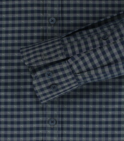 Casa Moda overhemd Casual Fit, fijne groene ruit